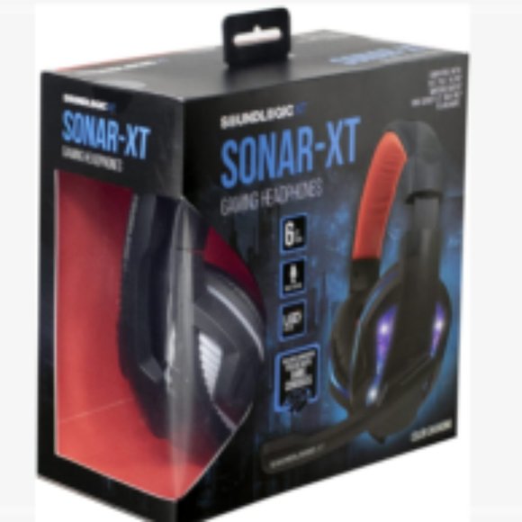 SOUNDLOGIC XT SONAR-XT Gaming Headphones with LED Lights & Built-in MIC RED NEW - Picture 6 of 9